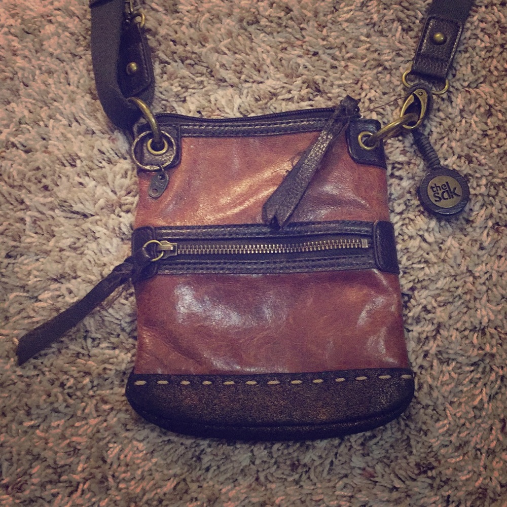 THE SAK Genuine Leather Crossbody Purse
